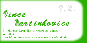vince martinkovics business card